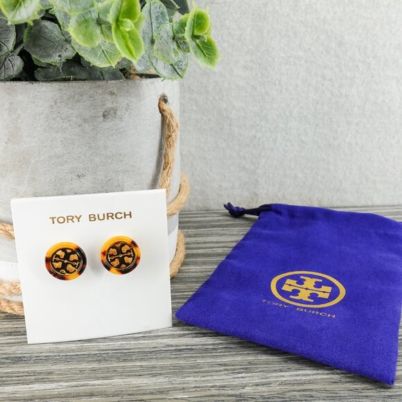 Tory Burch Women's Miller Stud Earrings Gold OS - Picture 2 of 9